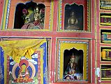 23 Statues Of White Tara, Buddha and Padmasambhava Guru Rinpoche and a Thangka Of Buddha Inside Tashi Lhakhang Gompa In Phu 